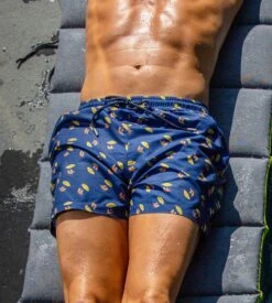 Hom Short De Plage Marcello I0RA Navy Print -Sousvêtement Magasin short de plage marcello i0ra navy print 5