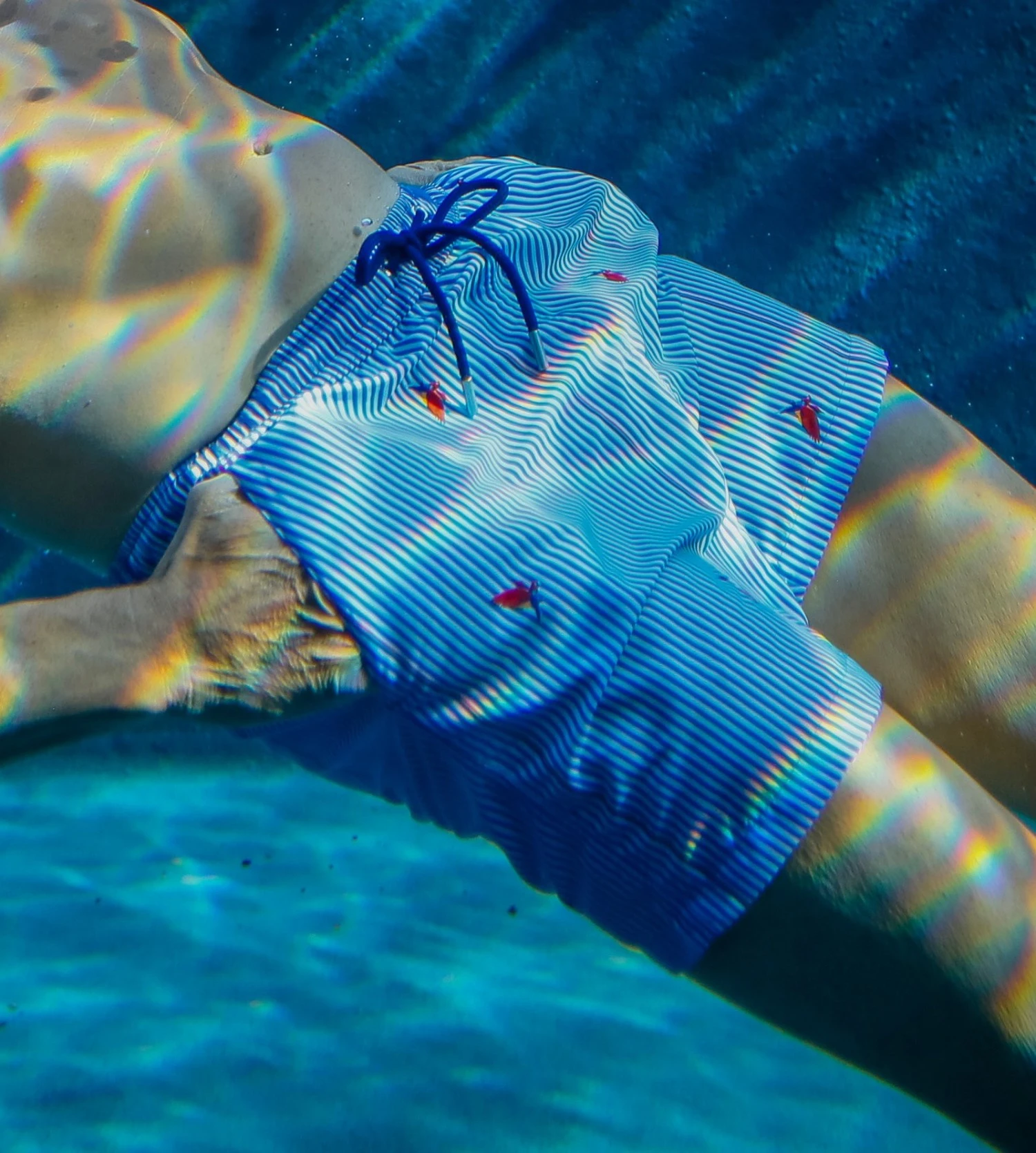 Short De Plage Homme Rayé Roxo Blue/White Stripes 2 Short De Plage Homme Rayé Roxo Blue/White Stripes – Image 2