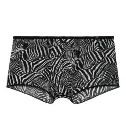 Hom Shorty Microfibre Marty Plume NOIR Et BLANC