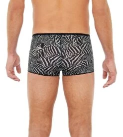 Hom Shorty Microfibre Marty Plume NOIR Et BLANC -Sousvêtement Magasin shorty microfibre marty plume pk07 noir blanc 4