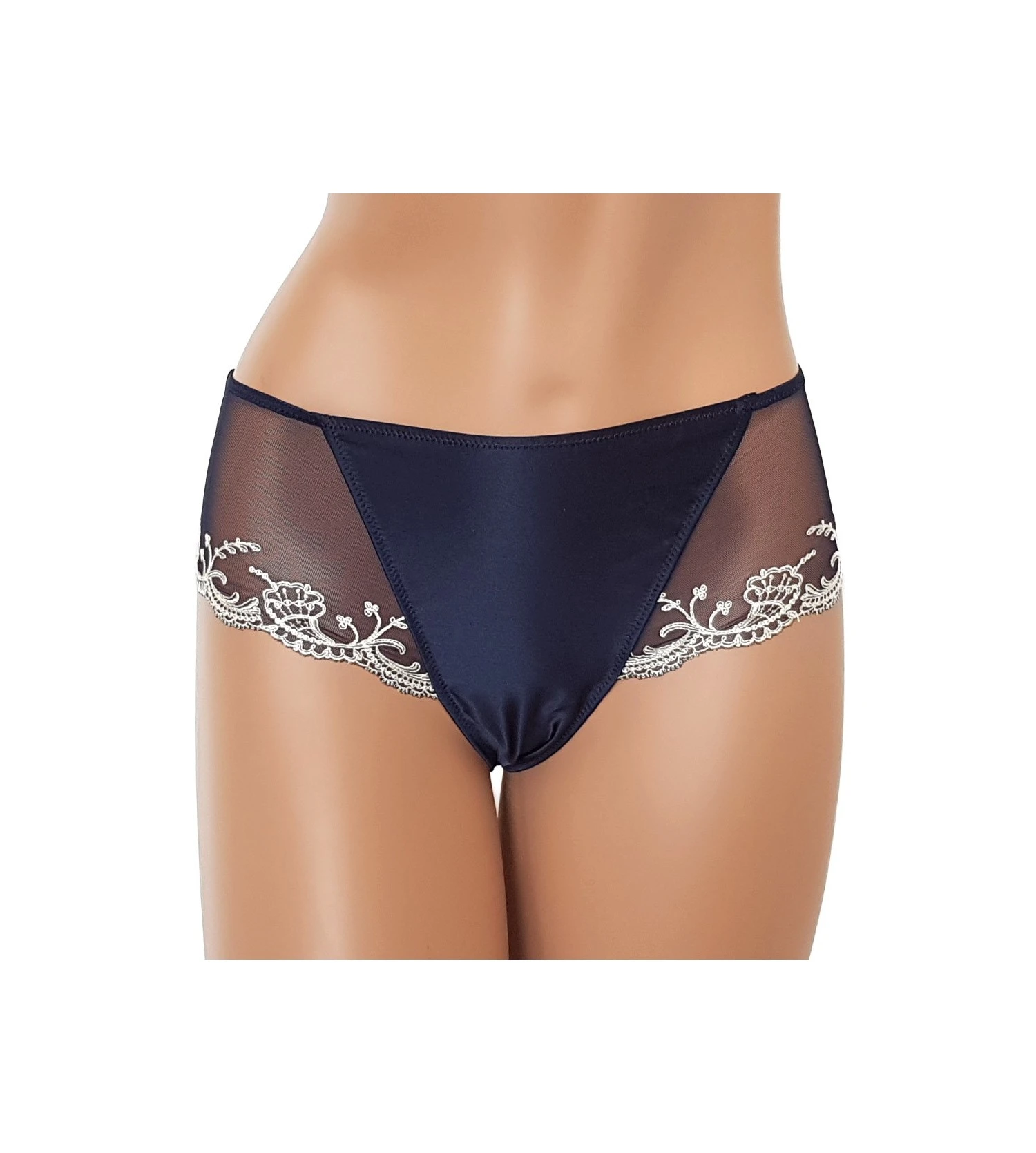 Shorty Splendeur Soie MARINE OR 1 Shorty Splendeur Soie MARINE OR