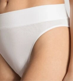 Calida Slip Brésilien En Coton ELASTIC BLANC 001 -Sousvêtement Magasin slip bresilien en coton elastic blanc 001 3