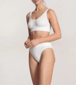 Calida Slip Brésilien En Coton ELASTIC BLANC 001 -Sousvêtement Magasin slip bresilien en coton elastic blanc 001 5