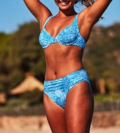 Slip De Bain Drapé Liscia BLEU TURQUOISE 10 -Sousvêtement Magasin slip de bain drape liscia bleu turquoise 10 3