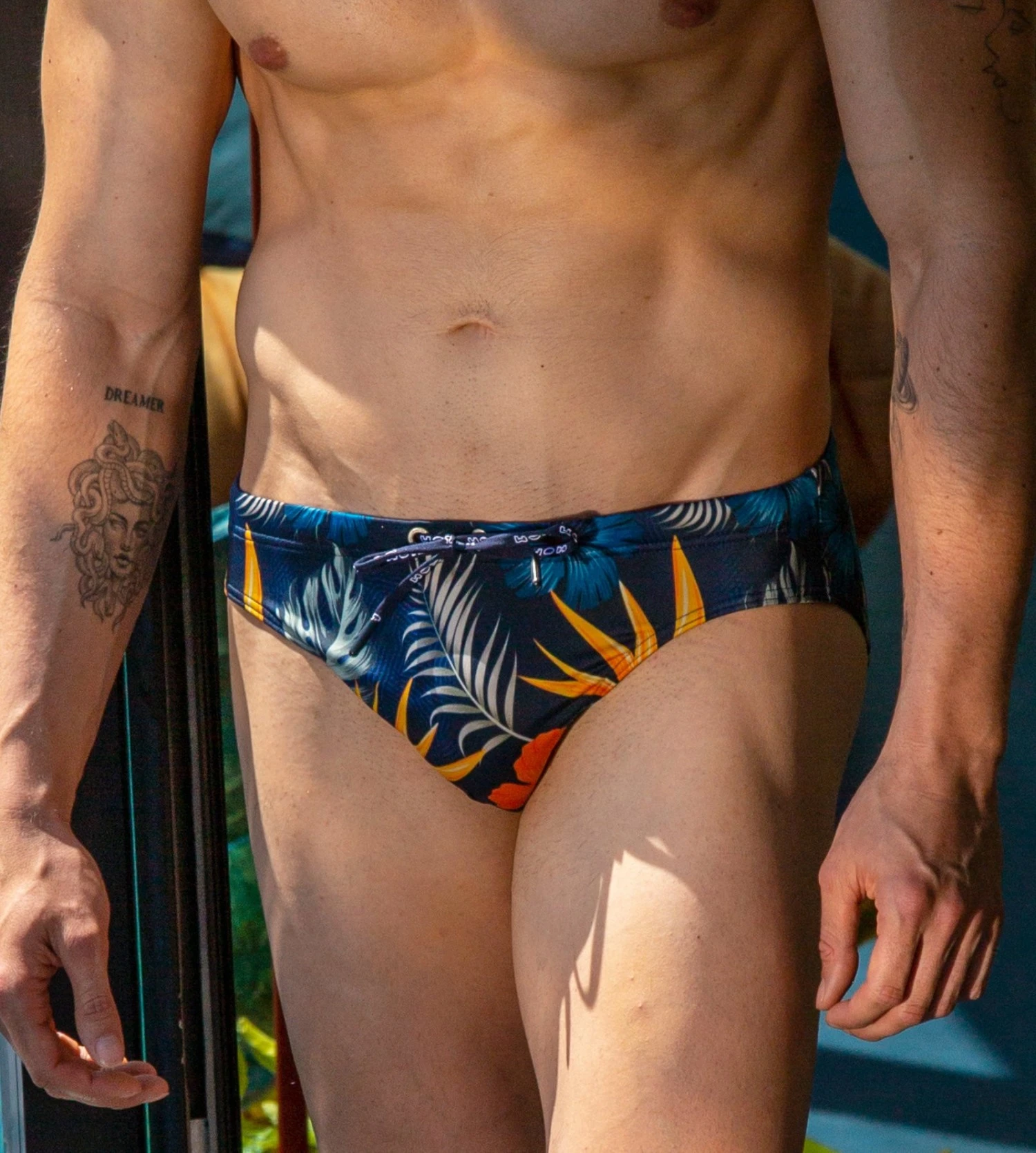 Hom Slip De Bain Imprimé Tiki P0RA Navy Print 6 Hom Slip De Bain Imprimé Tiki P0RA Navy Print – Image 6