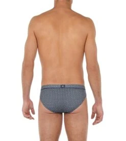 Hom Slip De Bain Jefrey Navy Print -Sousvêtement Magasin slip de bain jefrey i0ra navy print 3