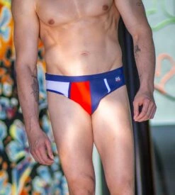 Hom Slip De Bain Micro Waterpolo MARINE OORA -Sousvêtement Magasin slip de bain micro waterpolo marine oora 4