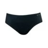 Slip De Bain Midi Uni Pour Homme Noir 05