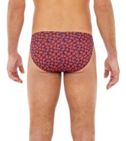 Hom Slip En Microfibre Loe I0RA Navy Print -Sousvêtement Magasin slip en microfibre loe i0ra navy print 4