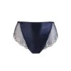 Slip Taille Haute Splendeur Soie MARINE OR