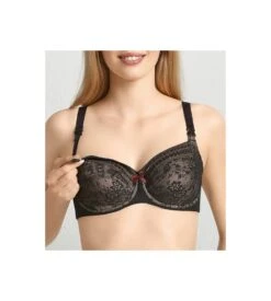 ANITA Soutien Gorge D'allaitement En Dentelle FLEUR NOIR -Sousvêtement Magasin soutien gorge allaitement dentelle noir 3