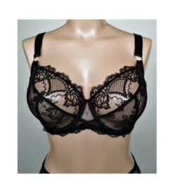 Soutien-gorge Corbeille Fitting Sublime En Dentelle Noir - Bonnets D,E,F