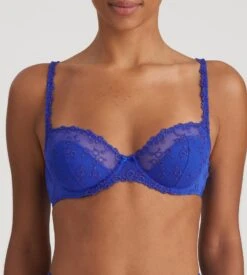 MARIE JO Soutien-gorge Demi-mousse Plongeant Nellie Bleu Electrique -Sousvêtement Magasin soutien gorge demi mousse plongeant nellie bleu electrique 3