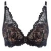 Aubade Soutien-gorge Plunge Flowermania Noir