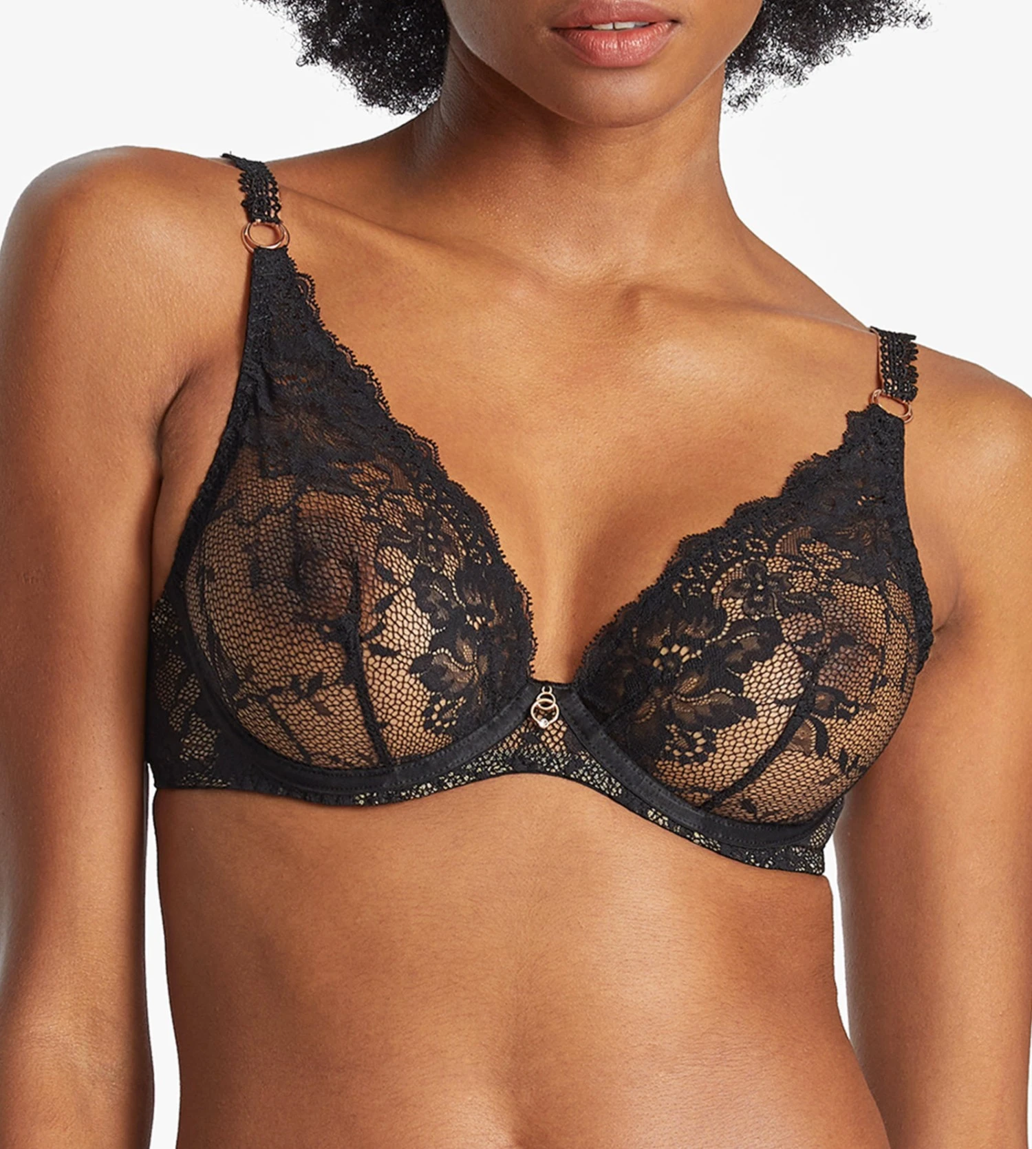 Aubade Soutien-gorge Triangle Plunge Night Bird Black Queen 3 Aubade Soutien-gorge Triangle Plunge Night Bird Black Queen – Image 3