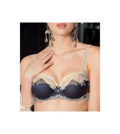 Soutien-gorge Corbeille Splendeur Soie MARINE OR