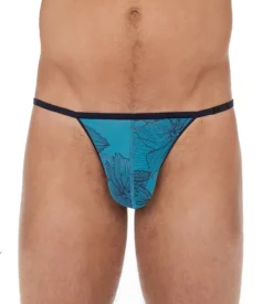 String Homme Fano Plume Blue Print -Sousvêtement Magasin string fano plume p0bi blue print 1