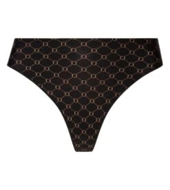 Tanga Imprimé Bijou Du Jour Noir Bijou