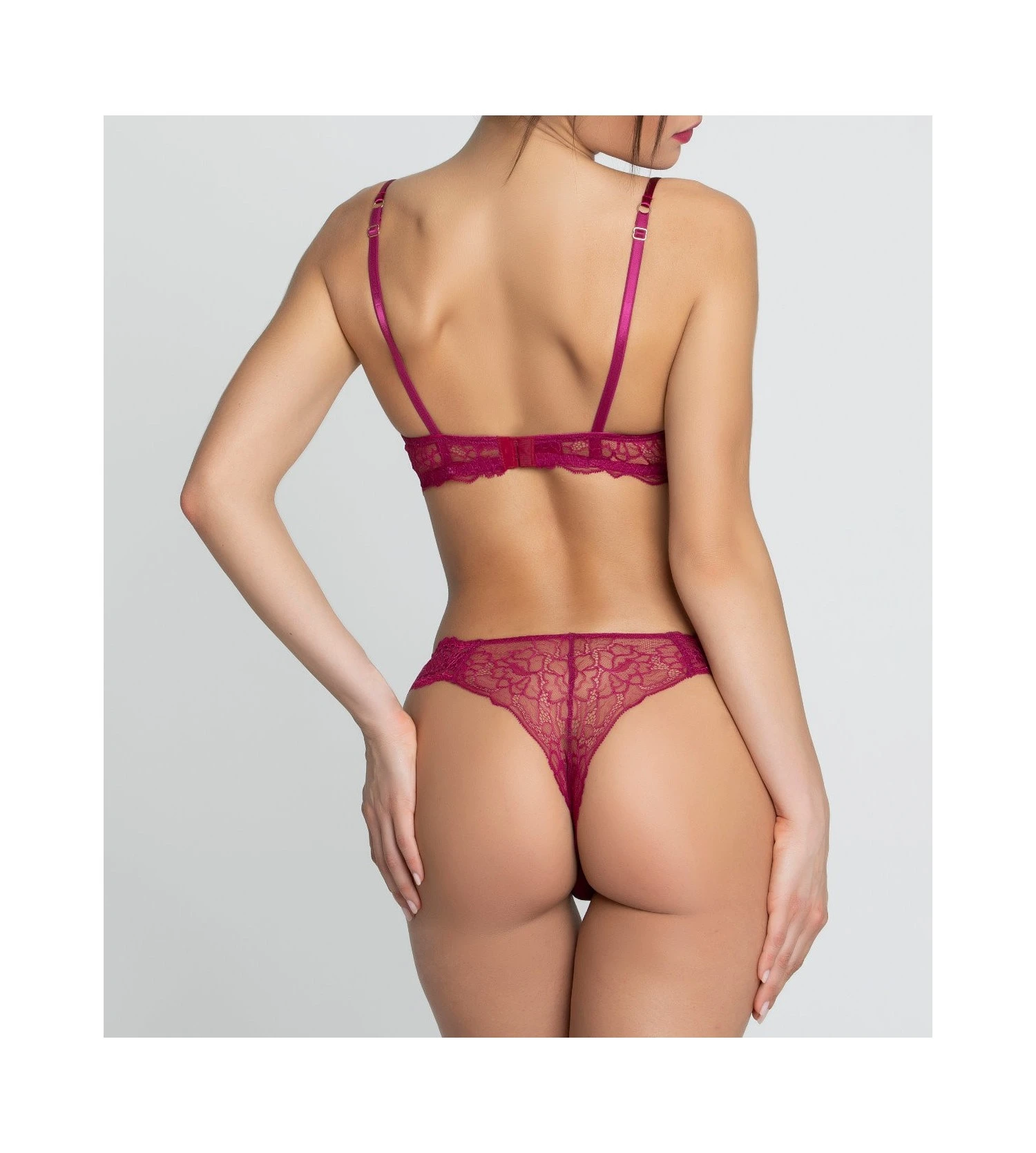 Tanga Sublime En Dentelle Fuchsia Sublime 8 Tanga Sublime En Dentelle Fuchsia Sublime – Image 8